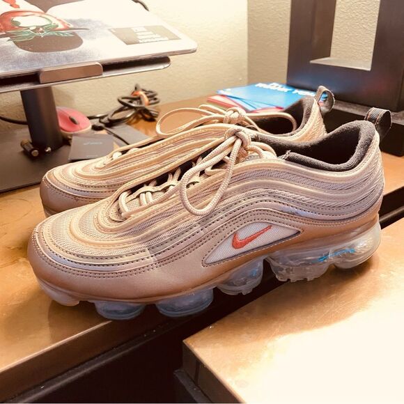 Womens Nike Air Vapormax '97 "Gold bullet" AO4542 902 Vintage Coral 8.5 US 40 EU - Picture 4 of 10